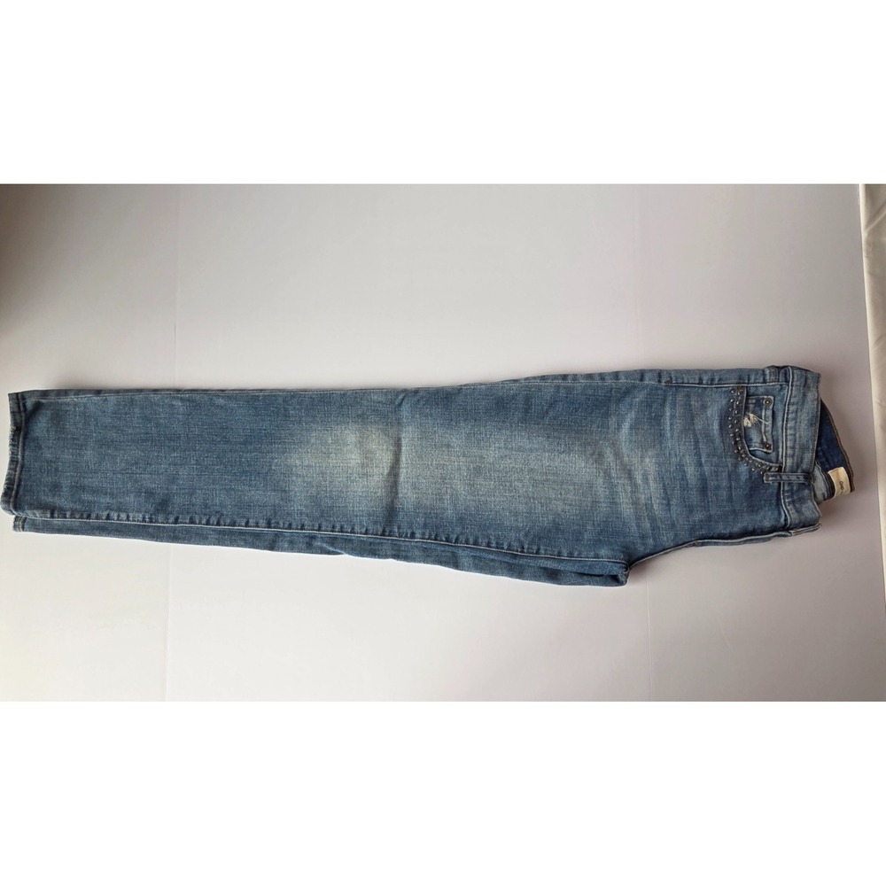 Gap Jeans Womens 28L Blue Real Straight 1969 Classic Medium Denim Pants Studded - Picture 2 of 7